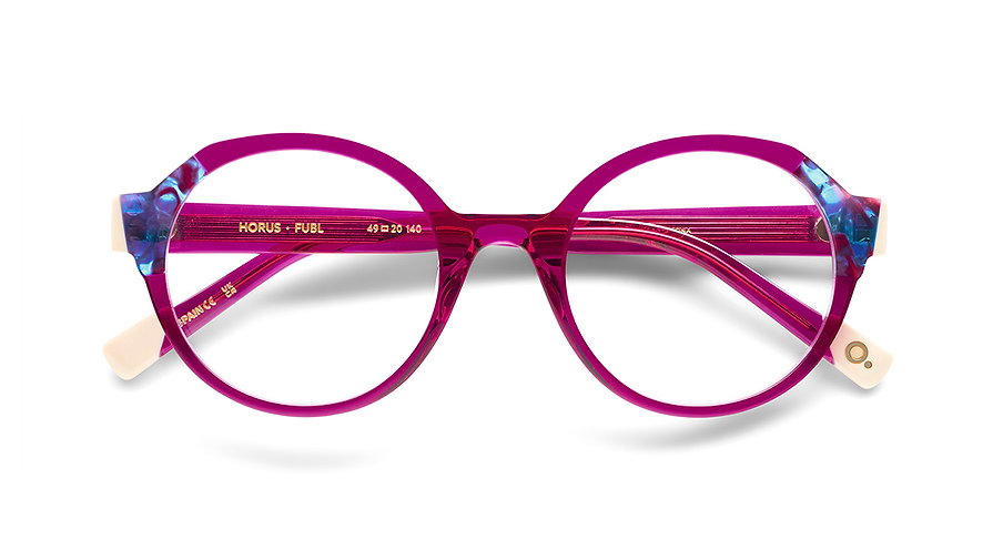 Das Bild zeigt die Korrektionsbrille HORUS FUBL von der Marke Etnia Barcelona in pink.
